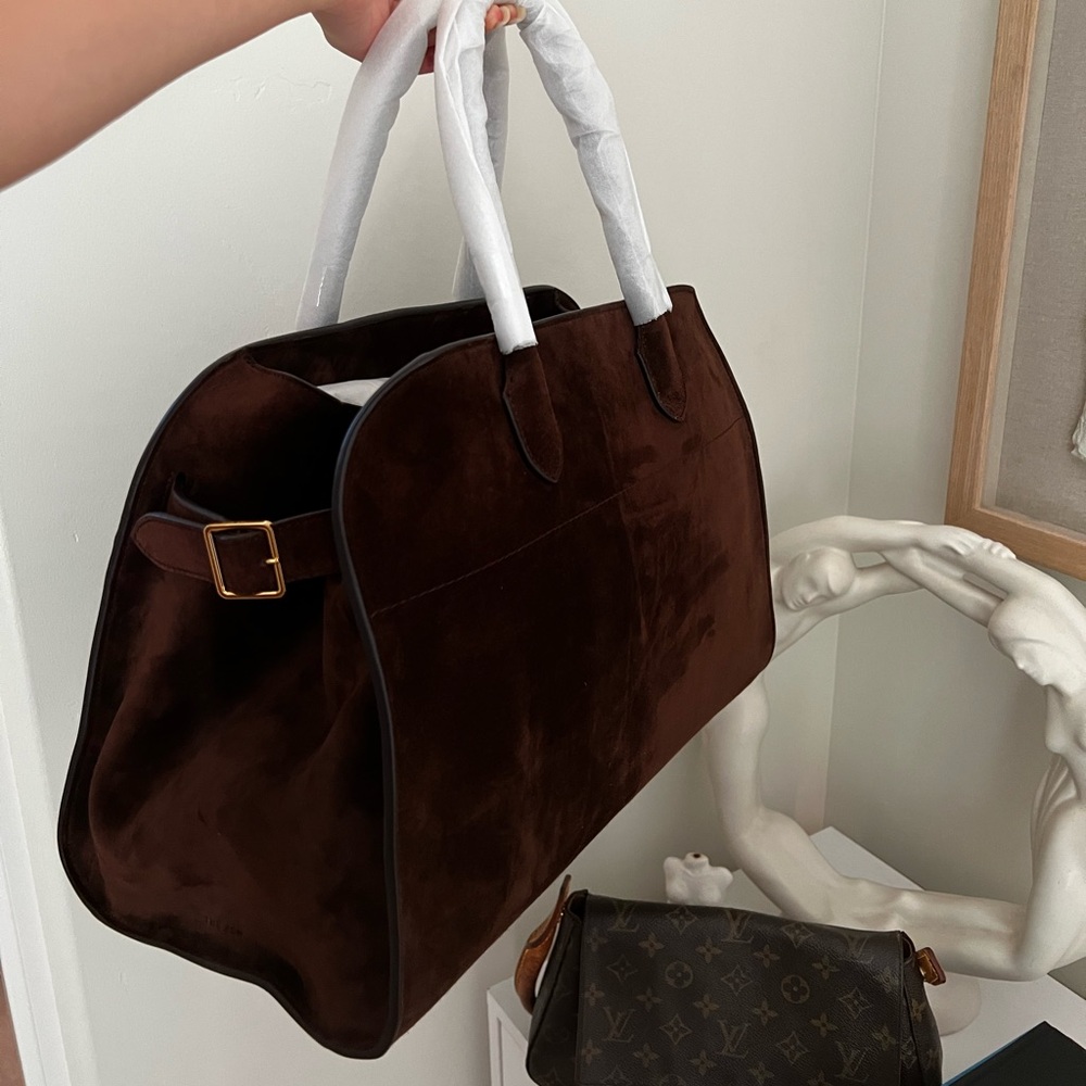 The Row Margaux Mocha Suede Size 15